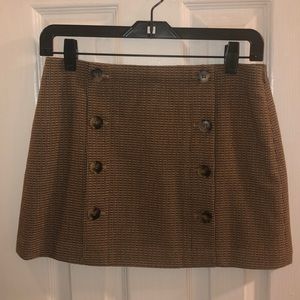 Theory Brown Plaid Houndstooth Mini skirt size 2